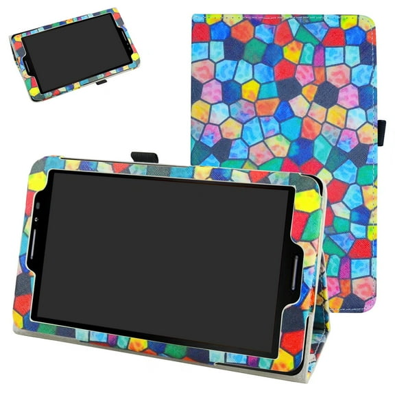 Labanema 8" AT&T Trek 2 HD 2016 Case, PU Leather Folio Stand Protective Case, Cover for 8" AT&T Trek 2 HD 2016 (Color Glasses)