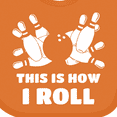 thumbnail image 4 of Inktastic How I Roll Bowling Boys or Girls Baby Bib, 4 of 4