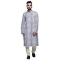 thumbnail image 2 of Atasi Printed Kurta For Men Mandarin Collar Cotton Poplin Casual Kurta Shirt, 2 of 7