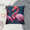 thumbnail image 2 of Chilfamy Flamingo Palm Trees Pillow Covers for Couch Sofa Indoor Outdoor Soft and Durable High-Quality 1PC 12x12in, 2 of 5