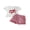 Red, variant on BemeyourBBs Toddler Baby Girl Summer Clothes Daddy's Girl Outfits Puff Short Sleeve Strawberry Embroidery T Shirt Tops and Ruffle Plaid Shorts Set Toddler Girls Spring Summer Outfit