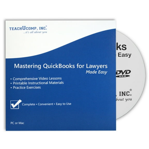 Learn QuickBooks Desktop Pro for Lawyers / Attorneys v. 2022 DVD-ROM Training Video Tutorial Course: a Software Reference How-To Guide for Windows by TeachUcomp, Inc.