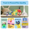thumbnail image 6 of PicassoTiles Pete the Cat Magnetic Tiles Toy Set for Kids – 6PCS Educational STEM Building Blocks, 6 of 13
