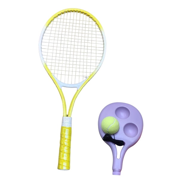 Pelota de rebote ligera para entrenamiento de tenis, ideal para niños y adolescentes, con raqueta de tenis de 21 pulgadas. Amarillo