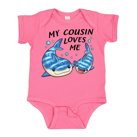 

Inktastic My Cousin Loves Me- Whale Shark Gift Baby Boy or Baby Girl Bodysuit