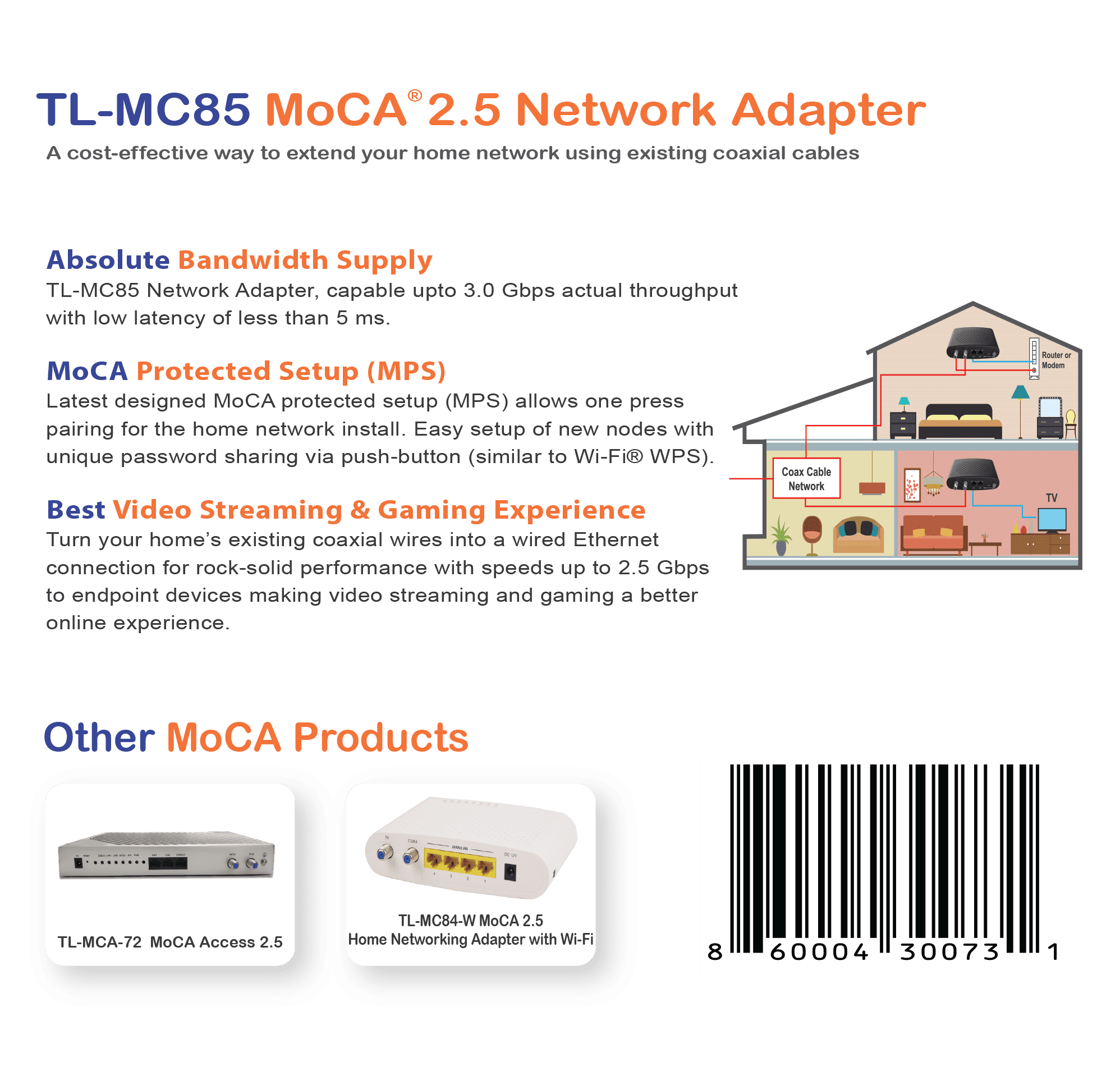 Translite MoCA 2.5 Ethernet Adapter | TL-MC85 | 2 Ports | Single Unit -  Walmart.com