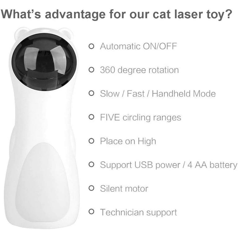 Acheter Cat Laser Toy Robot Interactive Laser Pointer for Cats Automatic  Laser Chase Toy for Cats