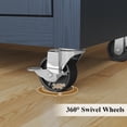 thumbnail image 4 of HLR Small Kitchen Islands Table with Storage, Rolling Wood Microwave Cart on Wheels for Dining Room, Blue, 4 of 17