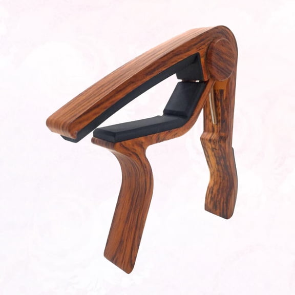 SEWCHICS Brown Guitar Capo with Even Force Quick Release for Folk Guitar Ukulele and Bass