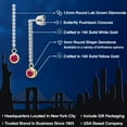 thumbnail image 2 of Gem Stone King 14K Two Tone Gold Red Ruby and Lab Grown Diamond Earrings for Women | 1.06 Cttw | Gemstone July Birthstone | Round 4MM, 2 of 6