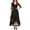 Z02_Black, variant on Elegant Dresses for Women High-Low Neck Floral Lace Formal Wedding for Bridesmaid Lace Dress Black,L