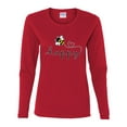 thumbnail image 2 of Wild Bobby, Bee Happy Motivational Inspirational Teachers, Pop Culture, Women Graphic Long Sleeve Tee, Red, Large, 2 of 4