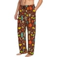 thumbnail image 2 of Balery Retro Coffee print Men's Pajama Pants,Ultra Lightweight Pjs,Lounge Pant-Small, 2 of 9