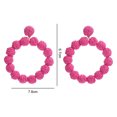 thumbnail image 2 of Pendientes colgantes de aro con bola de ratán para mujer, pendientes trenzados de paja de mimbre, pendientes de rafia, accesorios de playa de verano, regalos, 2 of 5