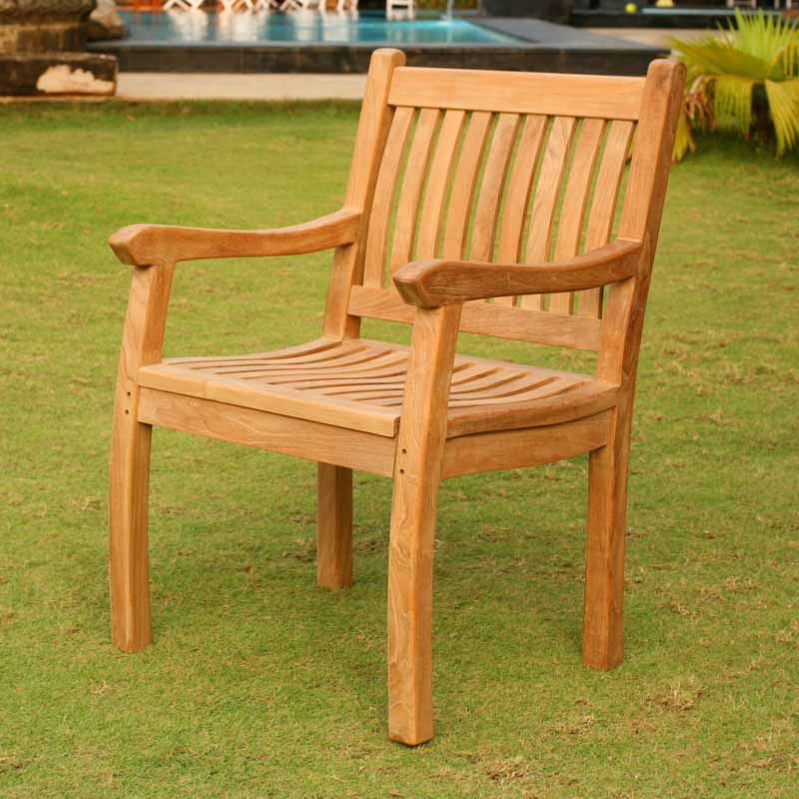 Tortuga Outdoor Jakarta Wood Patio Arm Chair