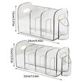 thumbnail image 3 of Clear Acrylics Bookends with Pen Cup Space Saving Desk Book Organizers 3-4 Compartments Book End Magazine Stand, 3 of 4