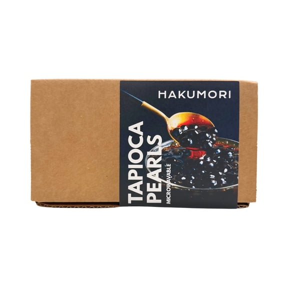 Hakumori Instant Brown Sugar Tapioca Pearls, Ready in 25 Seconds, Individually Packed, 15 Packs