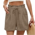 thumbnail image 2 of ByworldtasicNo Boundaries Summer Casual Shorts with Pockets High Waisted Wide Leg Drawstring Beach Vacation Trendy Shorts, 2 of 6