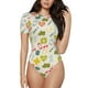 thumbnail image 1 of Balery Medical Icons Body de cuello redondo de manga corta para mujer Tops de manga corta Tops básicos-Large, 1 of 7