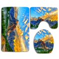 thumbnail image 1 of ABPHQTO Parque Nacional Banff Juego de alfombras de baño de 3 piezas Alfombra de baño Alfombra de contorno y tapa de inodoro ABPHQTO Cont-CHAPPLE-32179, 1 of 2