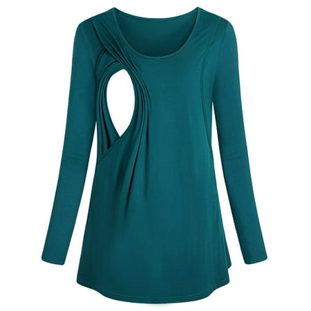

Maternity High Neck Top Women s Long Sleeve Maternity Layered Nursing Tops For Breastfeeding Bouse Maternity Sweaters
