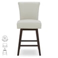 thumbnail image 4 of CHITA Swivel Counter Height Bar Stools with Faux Leather, 26 inch, Creamy Gray, 4 of 11