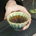 thumbnail image 2 of TEHAUX Chinese Style Ceramic Teacup Lotus Petal Shape for Tea Lovers 1Pack 3.5x3.5x2.2in, 2 of 6