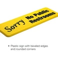 thumbnail image 2 of Excello Global Products no Public Restroom Sign 9"x3" Easy to Mount (3 pack Yellow) - EGP-HD-0269-A, 2 of 4