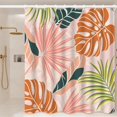 thumbnail image 2 of Boho Botanical Shower Curtain- 72x72 Inch Plant Palm Leaf Floral Bathroom Decor with 12 Hooks - Tropical Abstract Curtains - Modern Home Bedroom Decor & Festival Gifts Teen Adult, 2 of 6