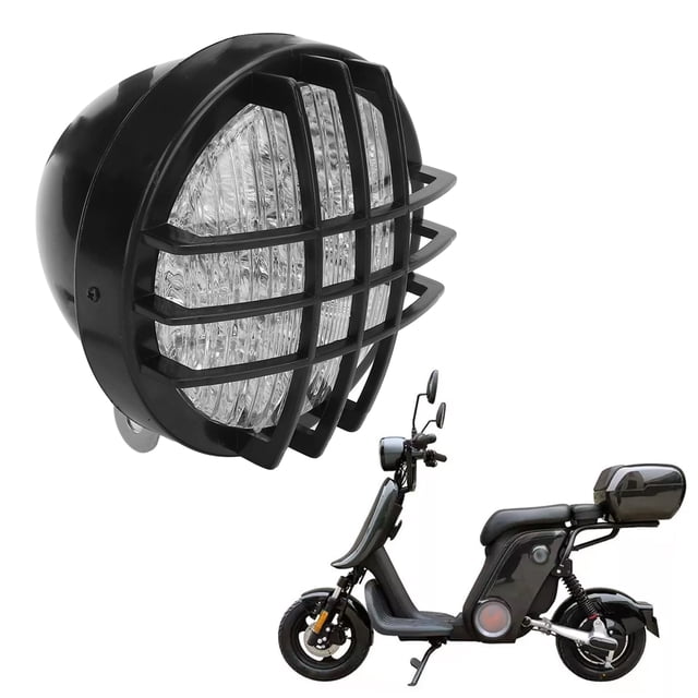Flechosa de Motocicleta Con Parrilla, Instalacia simple Lámpara de Cabeza de Motocicleta Universal Súper Brillante para scooters