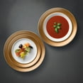 thumbnail image 2 of BergHOFF GEM Dinnerware Set 6Pc Place Setting, White & Gold, 2 of 5