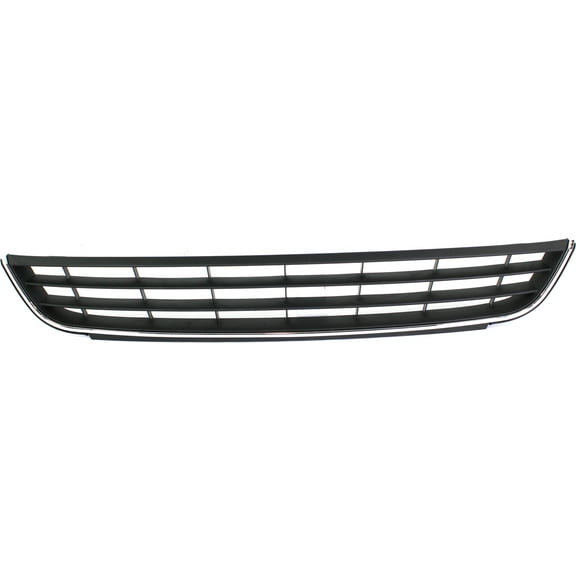 BUMPER GRILLE Compatible with Volkswagen JETTA 2011-2014 Black/Chrome Sedan