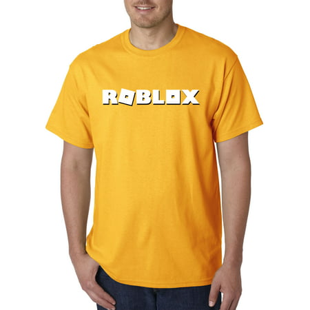 New Way 923 Unisex T Shirt Roblox Logo Game Accent Small Gold - roblox logo shirt