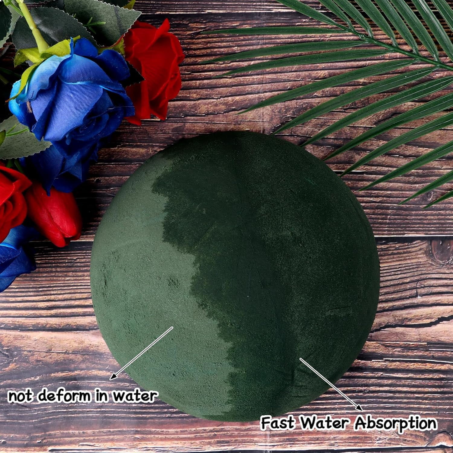4 PCS Half Ball Floral Foam, Round Floral Dry Foam Blocks Green Flower Styrofoam for Fresh and Artificial Flower Arrangements (5.5 X 2.8 Inches)