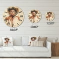 thumbnail image 4 of Designart 'Portrait of Afro American Woman XIII' Modern Wood Wall Clock, 4 of 5