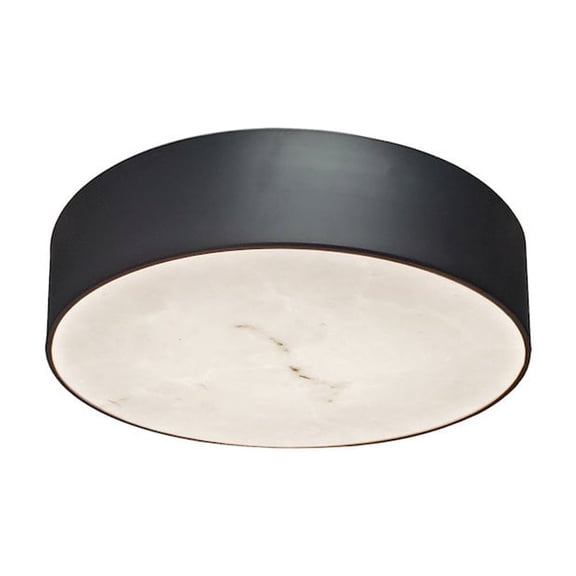 Dainolite 20W Flush Mount in Matte Black w/ Alabaster Diffuser