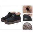 thumbnail image 7 of High Top Winter Boots for Women Hook and Loop Slip on Snow Booties Casual Furry Lined Platform Ankle Boots Black Size 8.5, 7 of 7