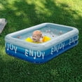 thumbnail image 2 of Pool Inflatable: Rectangular Pool for Kids and Adults, Stable Rectangular Tube, Outdoor Beach Backyard Use, 2 of 5