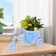 thumbnail image 5 of Cesta de flores artificiales para bicicleta, florero, soporte para flores, regalos con forma de bicicleta, soporte para plantas Azul, 5 of 8