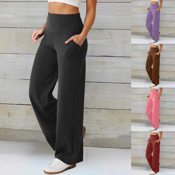 Women Workout Leggings High Waisted Workout Yoga Pants Stretchy Bootcut Yoga Pants Flare Leggings for Women for Workout Running Athletic Activewear