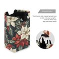 thumbnail image 3 of Yayeee Freestanding Laundry Hamper with Handle Collapsible Large Storage Basket for Clothes, White Christmas Leaves, 3 of 7