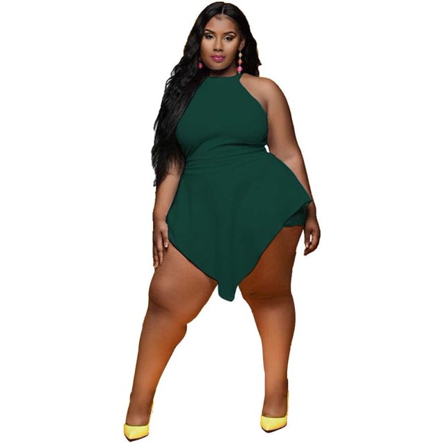 HOTGIRL Womens Plus Size Jumpsuits Rompers Casual Outfit Shorts Skirts for Club Party Beach