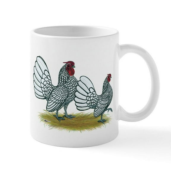 CafePress - Sebright Silver Bantams Mug - 11 oz Ceramic Mug - Novelty Coffee Tea Cup