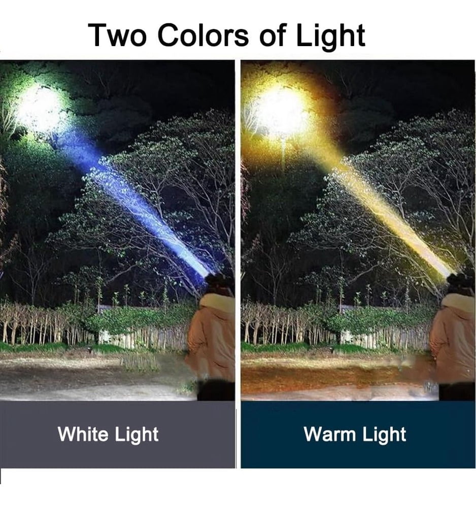2 Pcs Head-Mounted Rechargeable Led Emergency Light Color 2 Pcs --white Light+warm Light