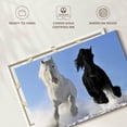 thumbnail image 6 of Elephant Stock Winter Friesian Horses Wall Art - Horizontal Canvas Wall Art - Living Room Wall Decor - Animal Canvas - Black And White Decor - 12" x 8", 6 of 8