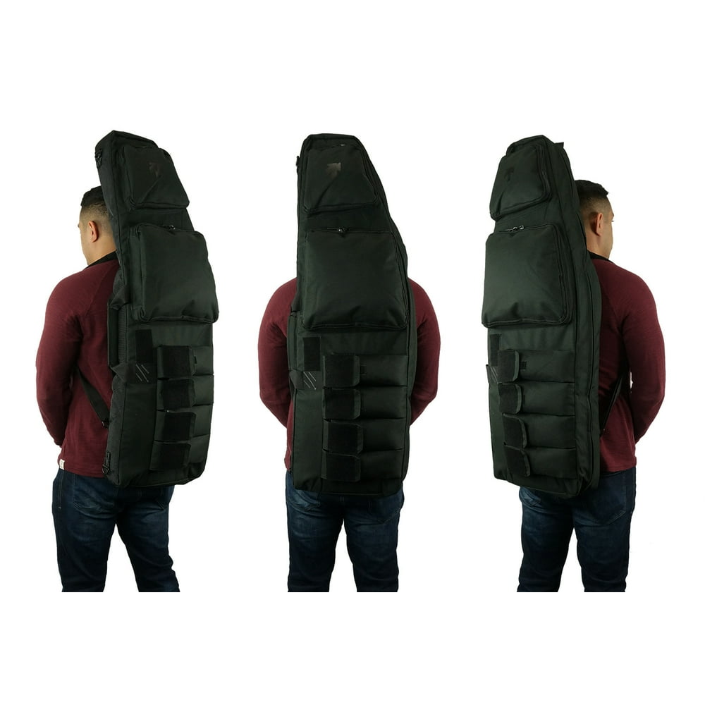 Heavy Duty Double Rifle Carrying Case Lockable Bag Soft Sided Cases