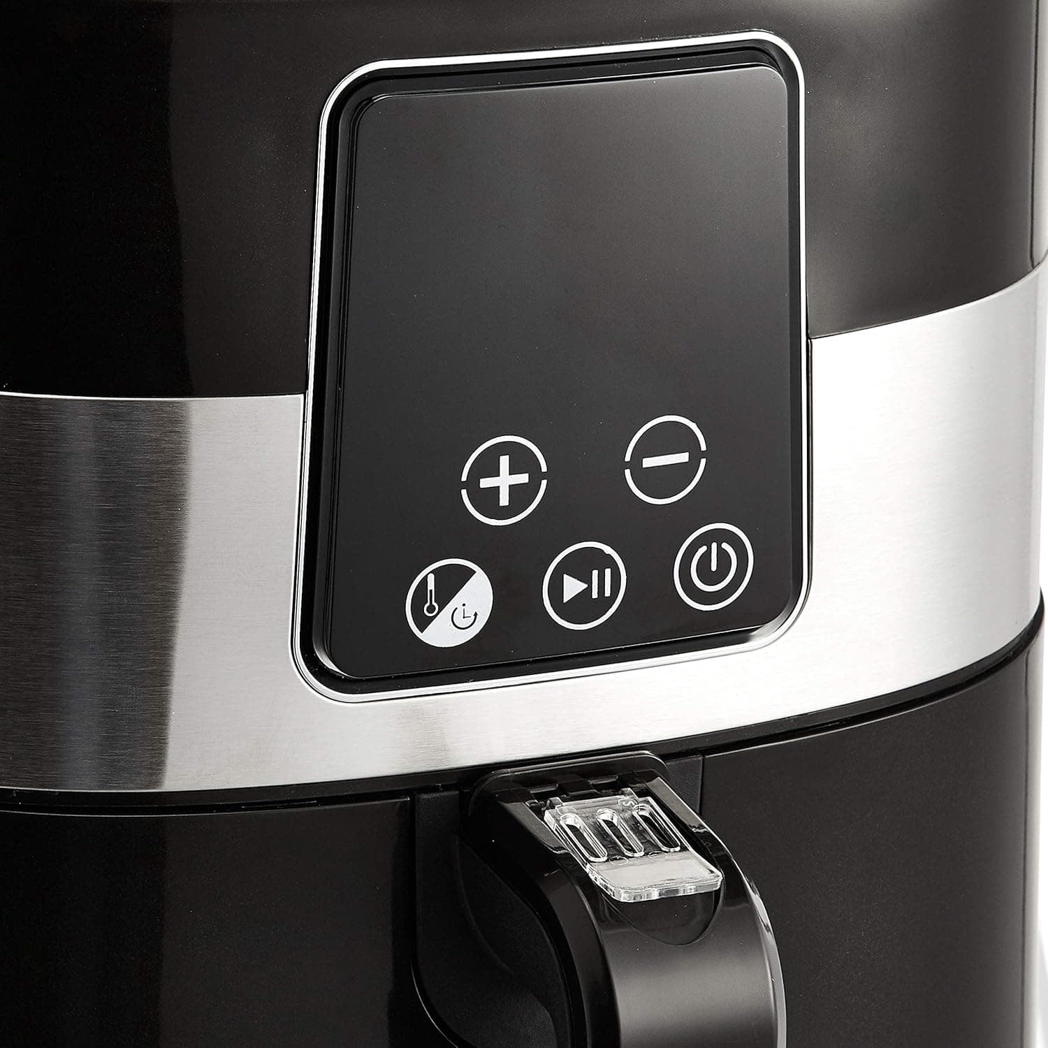 3.2 Quart 6-In-1 Air Fryer (Fry, Crisp, Roast, Bake, Reheat, Dehydrate), Non-Stick, with Timer, Auto Shut-Off, Digital Touch Screen, 180-400°F, 1400W, Black/Silver