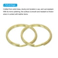thumbnail image 4 of Uxcell Flat Split Rings, 0.8" Dia Brass Round Ring Circle Keychain Hook for DIY Craft, 30Pcs, 4 of 6