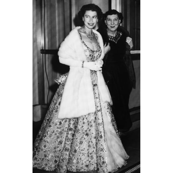 British Royalty. Queen Elizabeth Ii Of England And Us First Lady Mamie Eisenhower History (24 x 36)