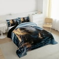thumbnail image 3 of jejeloiu Wildlife Sea Otter Full Size Comforter Sets,Ocean Animal Bedding Comforter Set,Blue Brown Bedding Sets For Boys,Super Cozy Room Decor Reversible,3-Piece, 3 of 8